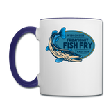 Wisconsin Friday Night Fish Fry Tradition - Contrast Coffee Mug - white/cobalt blue