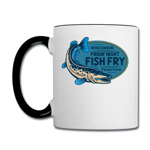Wisconsin Friday Night Fish Fry Tradition - Contrast Coffee Mug - white/black