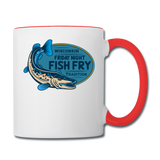 Wisconsin Friday Night Fish Fry Tradition - Contrast Coffee Mug - white/red