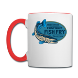 Wisconsin Friday Night Fish Fry Tradition - Contrast Coffee Mug - white/red
