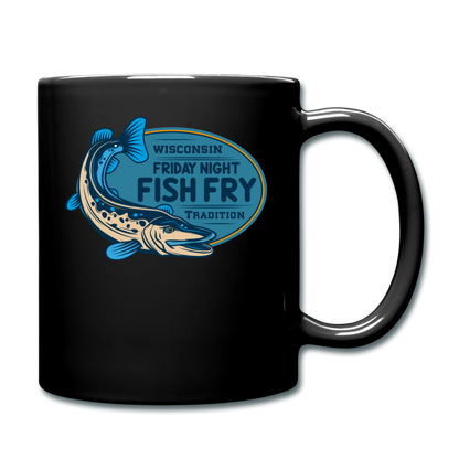 Wisconsin Friday Night Fish Fry Tradition - Full Color Mug - black