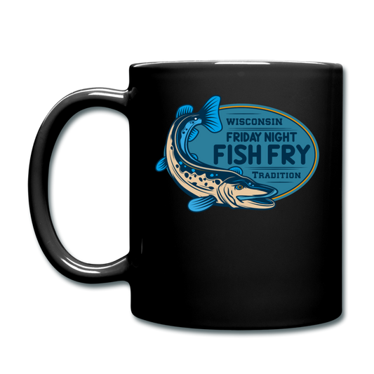 Wisconsin Friday Night Fish Fry Tradition - Full Color Mug - black