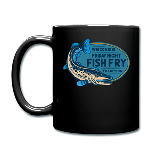 Wisconsin Friday Night Fish Fry Tradition - Full Color Mug - black