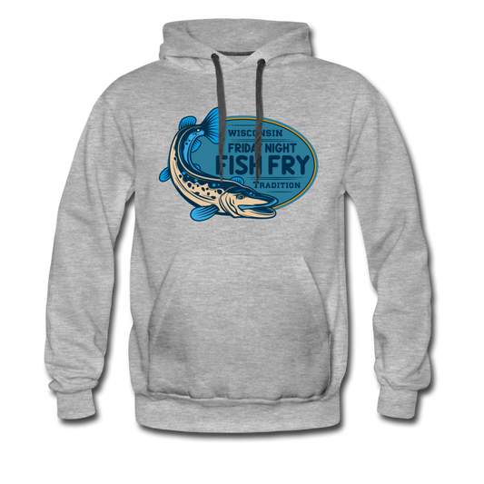 Wisconsin Friday Night Fish Fry Tradition - Men’s Premium Hoodie - heather gray