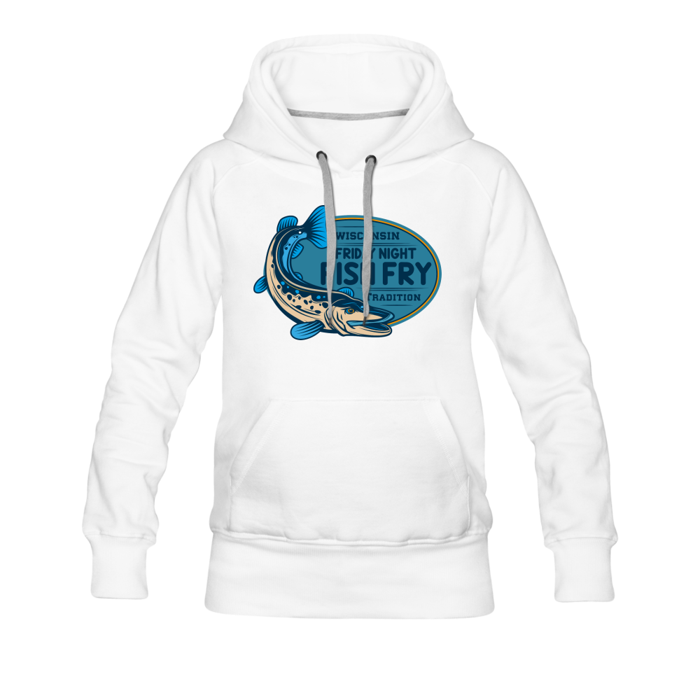 Wisconsin Friday Night Fish Fry Tradition - Women’s Premium Hoodie - white