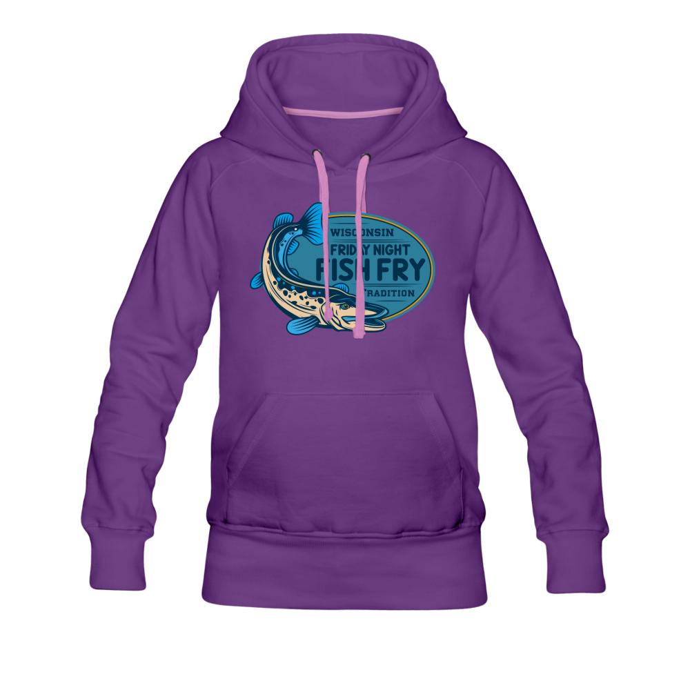 Wisconsin Friday Night Fish Fry Tradition - Women’s Premium Hoodie - purple