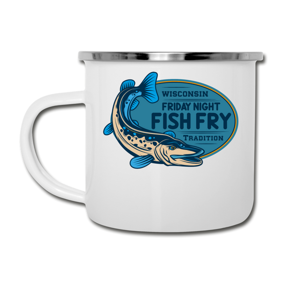 Wisconsin Friday Night Fish Fry Tradition - Camper Mug - white