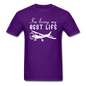 I'm Living My Best Life - White - Unisex Classic T-Shirt - purple