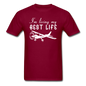 I'm Living My Best Life - White - Unisex Classic T-Shirt - burgundy