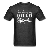 I'm Living My Best Life - White - Unisex Classic T-Shirt - heather black