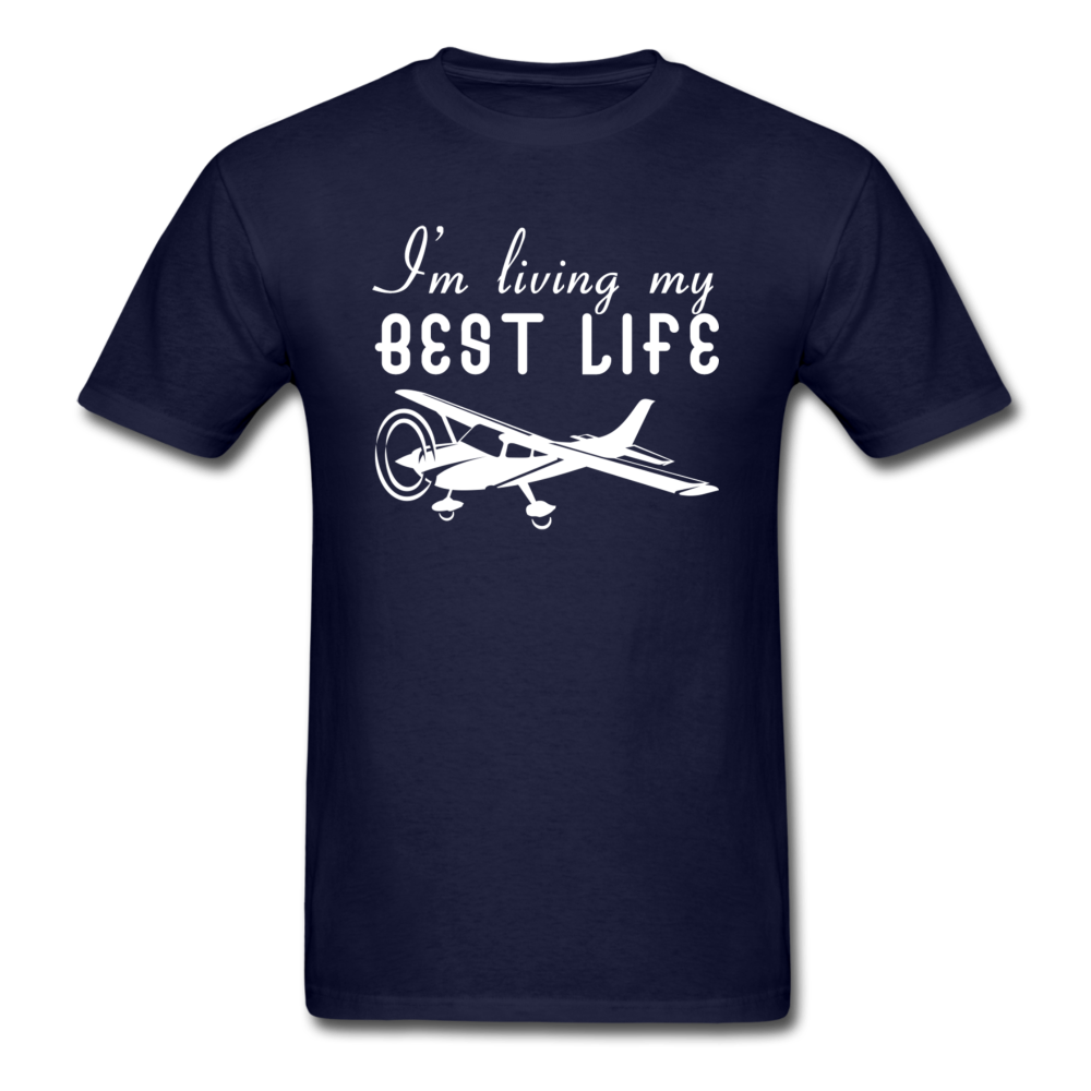 I'm Living My Best Life - White - Unisex Classic T-Shirt - navy