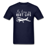 I'm Living My Best Life - White - Unisex Classic T-Shirt - navy