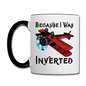 Because I Was Inverted - Biplane - Contrast Coffee Mug - white/black