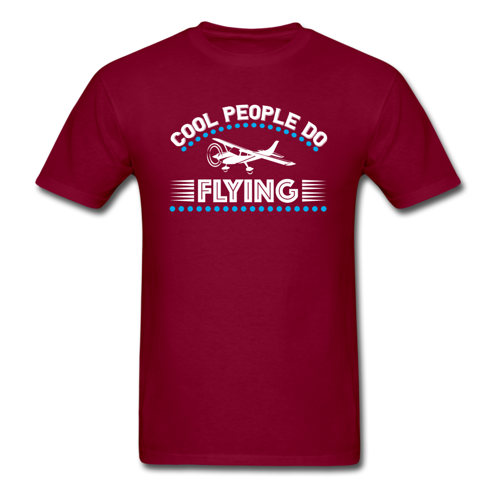 Cool People Do Flying - Unisex Classic T-Shirt - burgundy