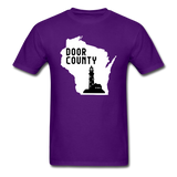 Door County Wisconsin - Lighthouse - Unisex Classic T-Shirt - purple