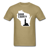 Door County Wisconsin - Lighthouse - Unisex Classic T-Shirt - khaki