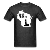 Door County Wisconsin - Lighthouse - Unisex Classic T-Shirt - heather black