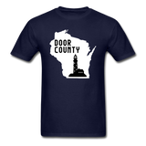 Door County Wisconsin - Lighthouse - Unisex Classic T-Shirt - navy