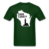 Door County Wisconsin - Lighthouse - Unisex Classic T-Shirt - forest green