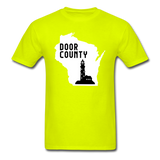 Door County Wisconsin - Lighthouse - Unisex Classic T-Shirt - safety green