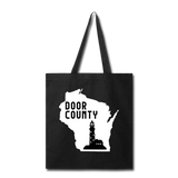 Door County Wisconsin - Lighthouse - Tote Bag - black