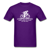Eat Right, Go Like Hell - White - Unisex Classic T-Shirt - purple