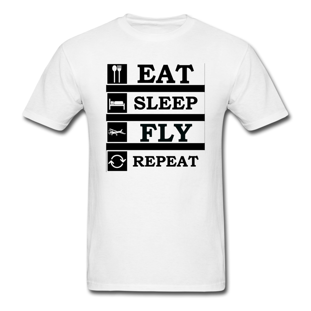 Eat, Sleep, Fly Repeat - v2 - Unisex Classic T-Shirt - white