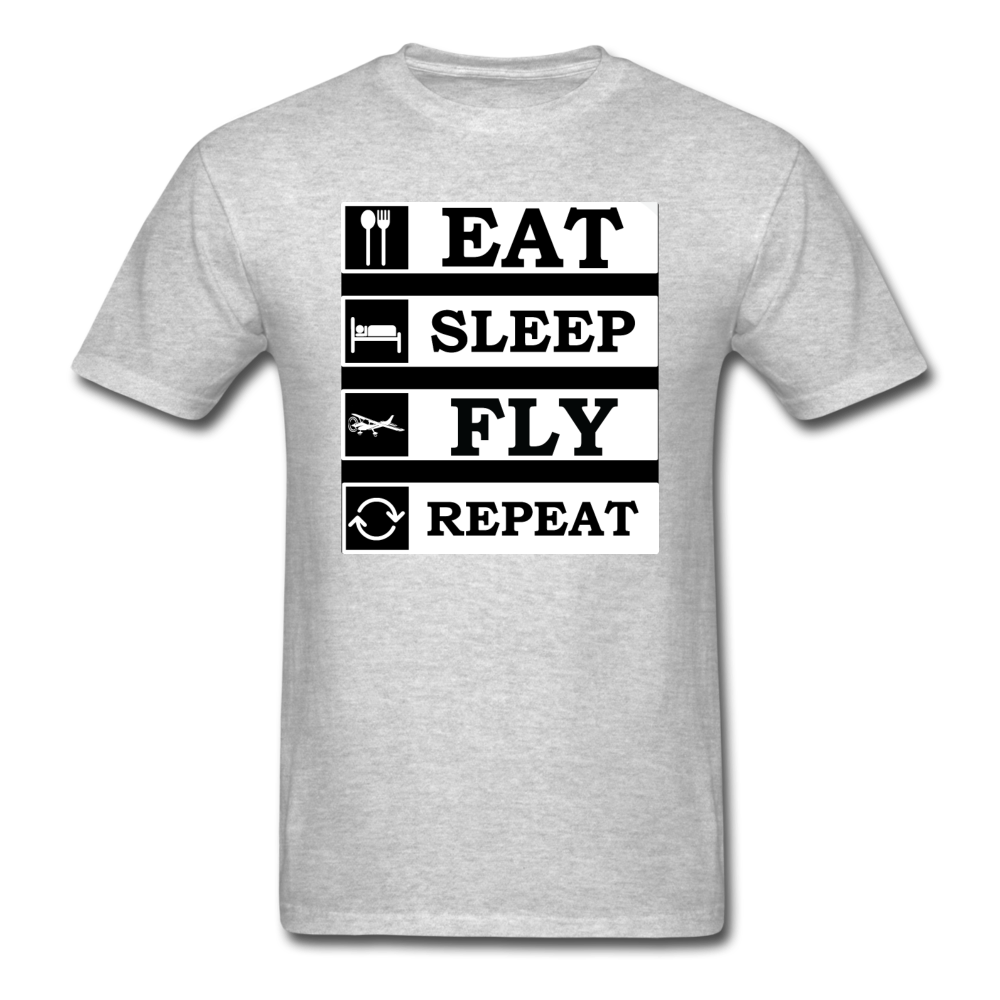 Eat, Sleep, Fly Repeat - v2 - Unisex Classic T-Shirt - heather gray