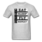 Eat, Sleep, Fly Repeat - v2 - Unisex Classic T-Shirt - heather gray