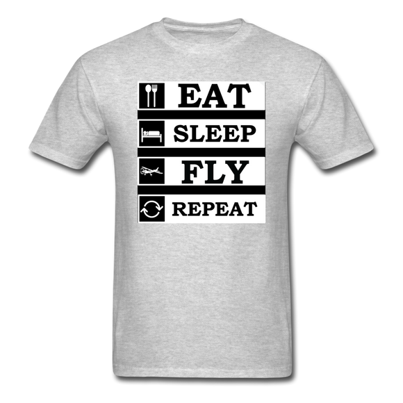 Eat, Sleep, Fly Repeat - v2 - Unisex Classic T-Shirt - heather gray