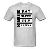 Eat, Sleep, Fly Repeat - v2 - Unisex Classic T-Shirt - heather gray