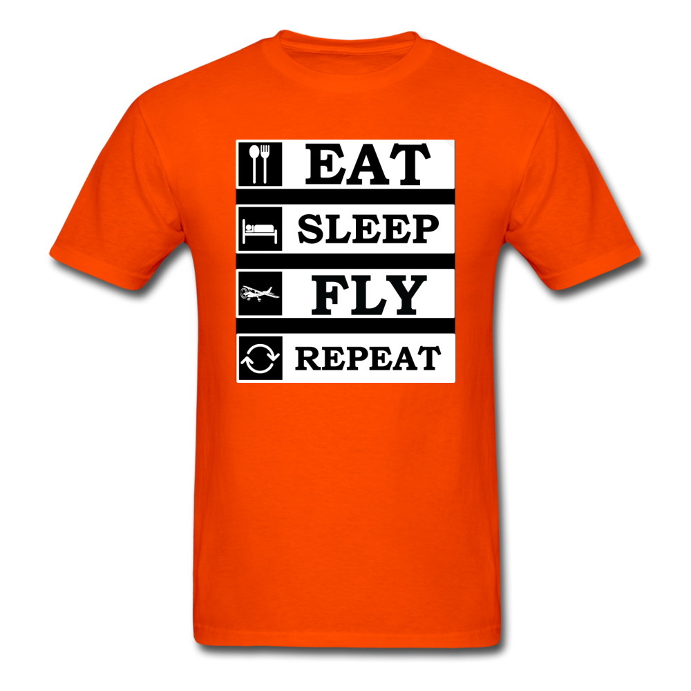 Eat, Sleep, Fly Repeat - v2 - Unisex Classic T-Shirt - orange