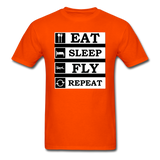 Eat, Sleep, Fly Repeat - v2 - Unisex Classic T-Shirt - orange