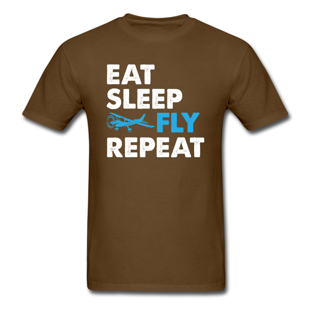 Eat, Sleep, Fly Repeat - v3 - Unisex Classic T-Shirt - brown