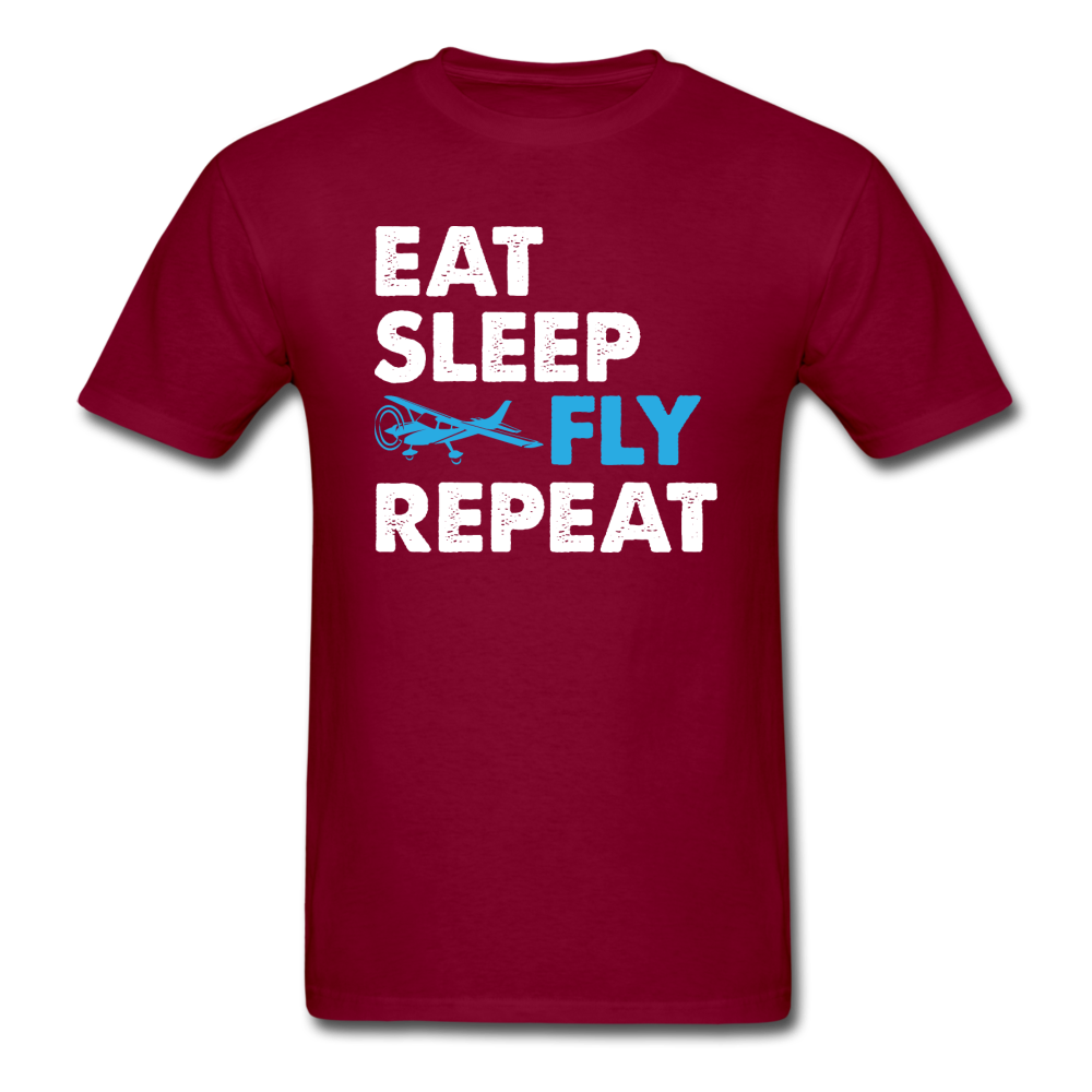 Eat, Sleep, Fly Repeat - v3 - Unisex Classic T-Shirt - burgundy