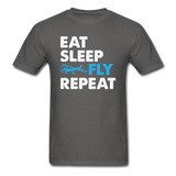 Eat, Sleep, Fly Repeat - v3 - Unisex Classic T-Shirt - charcoal