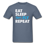 Eat, Sleep, Fly Repeat - v3 - Unisex Classic T-Shirt - denim