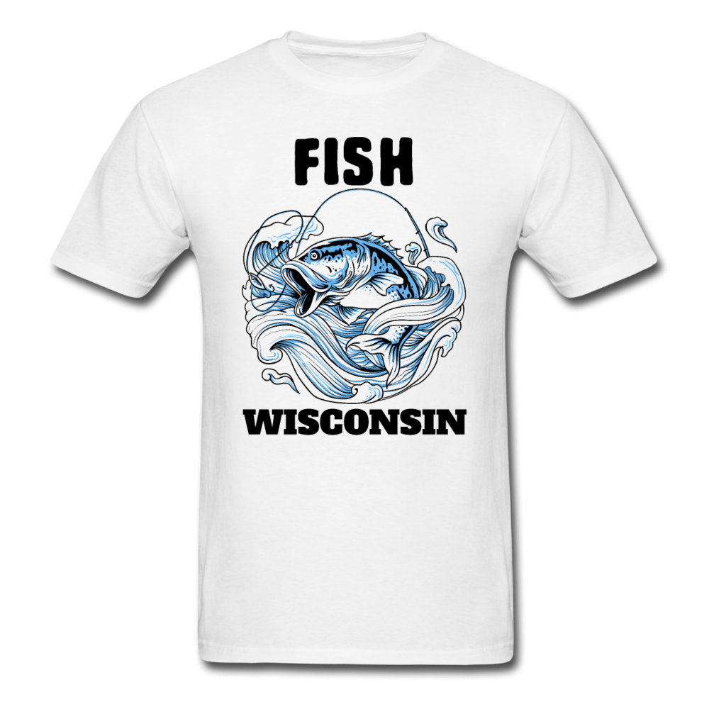 Fish Wisconsin - Unisex Classic T-Shirt - white