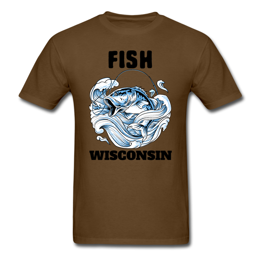 Fish Wisconsin - Unisex Classic T-Shirt - brown