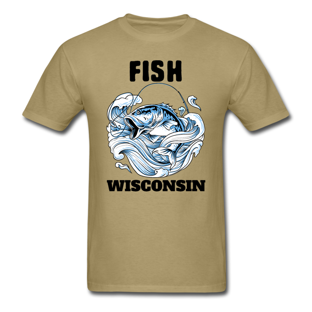 Fish Wisconsin - Unisex Classic T-Shirt - khaki