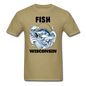 Fish Wisconsin - Unisex Classic T-Shirt - khaki