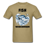 Fish Wisconsin - Unisex Classic T-Shirt - khaki