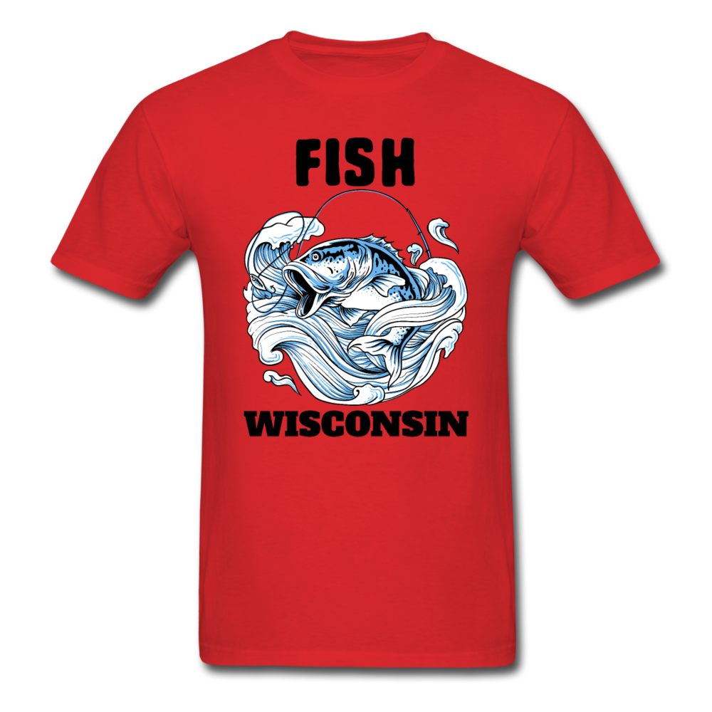 Fish Wisconsin - Unisex Classic T-Shirt - red