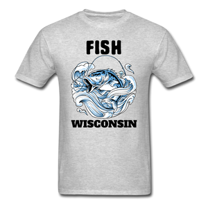 Fish Wisconsin - Unisex Classic T-Shirt - heather gray