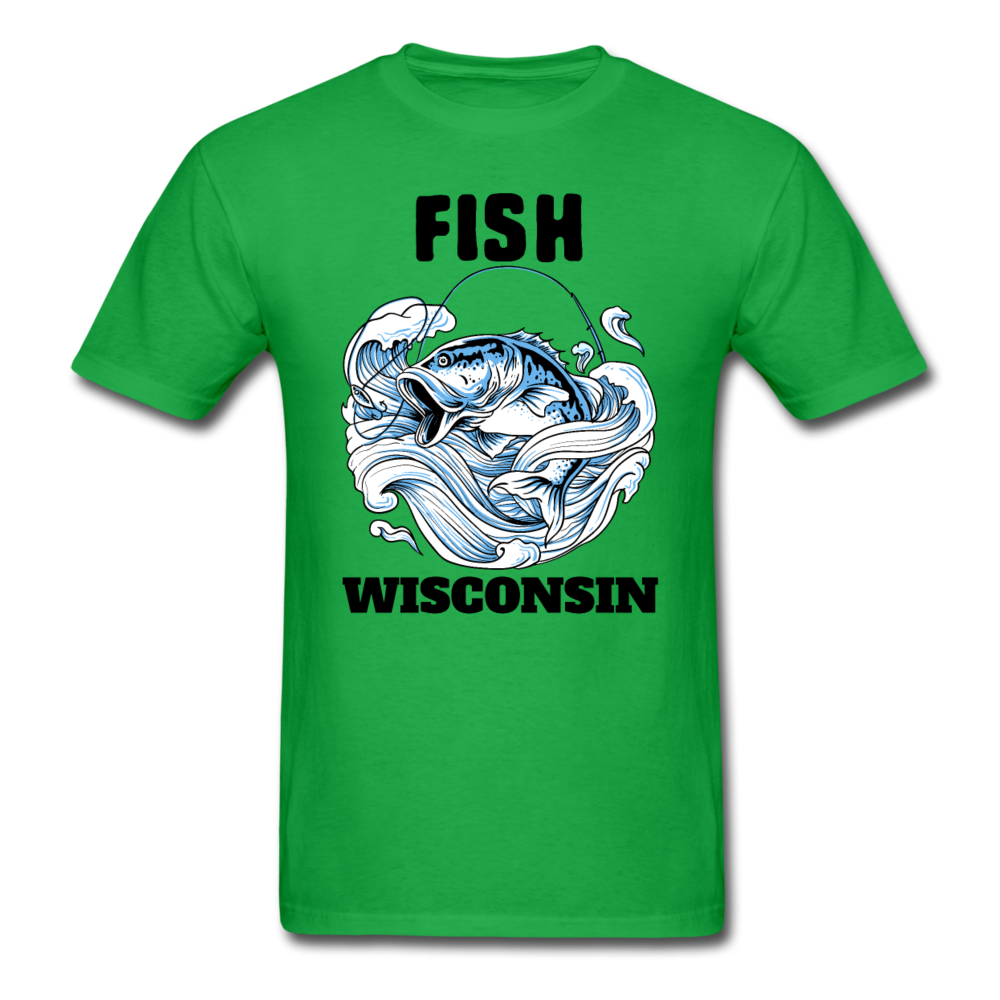 Fish Wisconsin - Unisex Classic T-Shirt - bright green