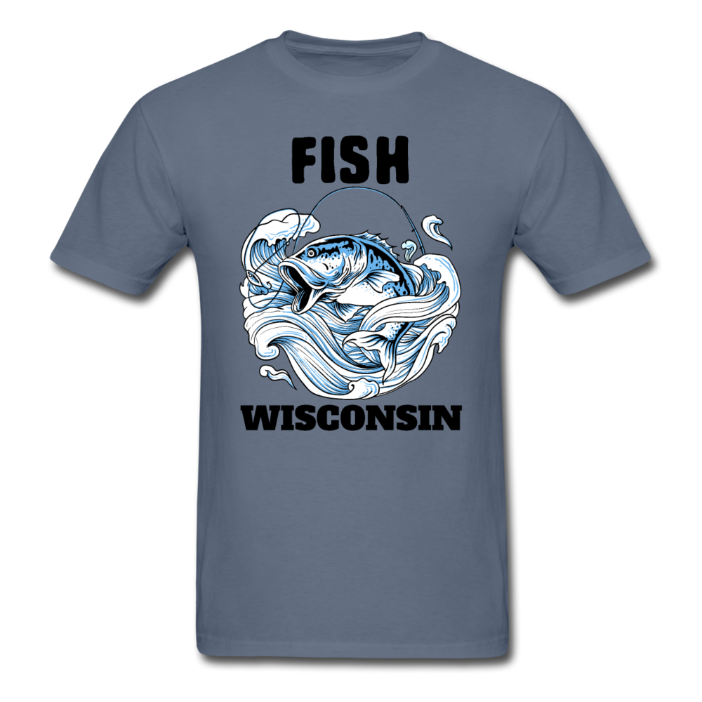 Fish Wisconsin - Unisex Classic T-Shirt - denim