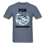 Fish Wisconsin - Unisex Classic T-Shirt - denim
