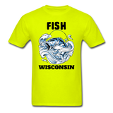 Fish Wisconsin - Unisex Classic T-Shirt - safety green