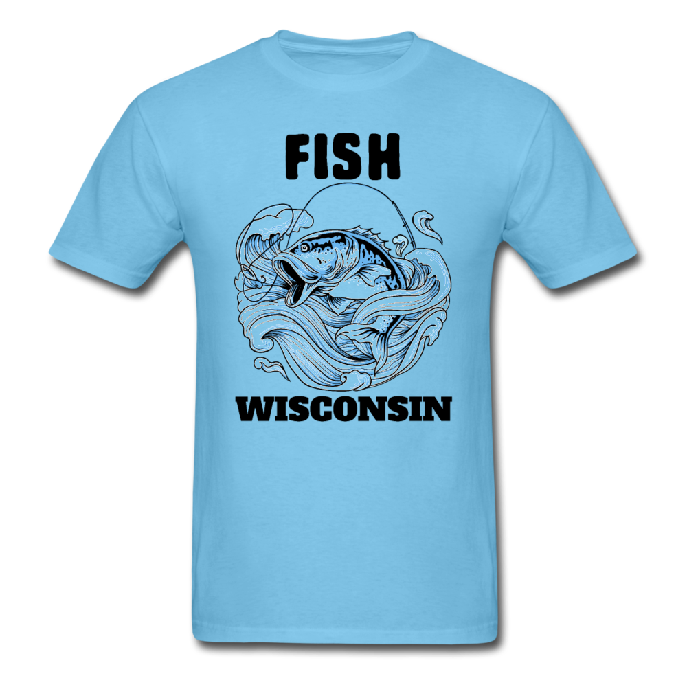 Fish Wisconsin - Unisex Classic T-Shirt - aquatic blue