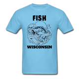 Fish Wisconsin - Unisex Classic T-Shirt - aquatic blue